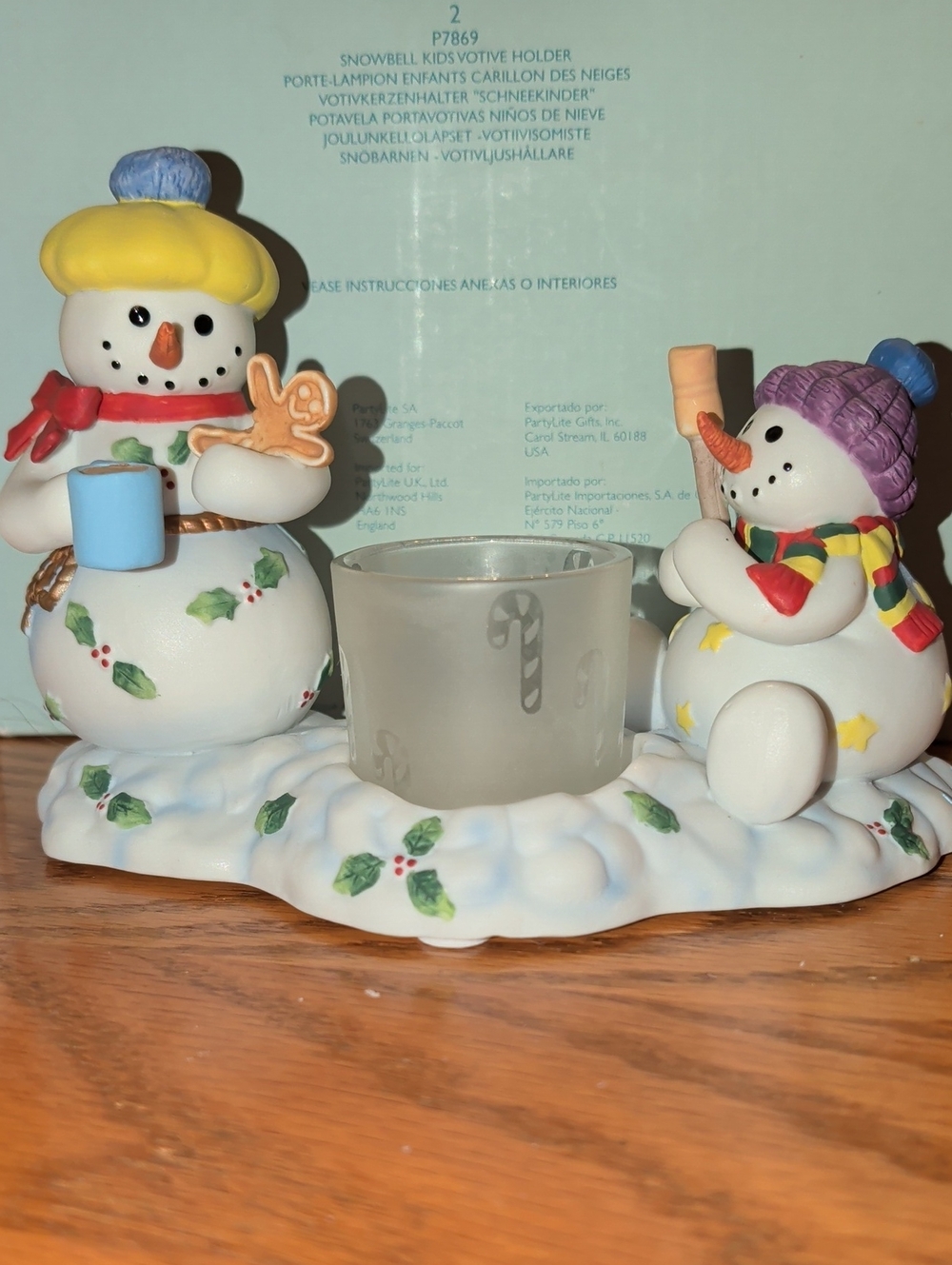 PartyLite Snowbell Kids Votive Holder P7869